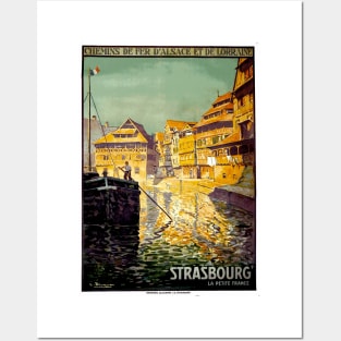 Strasbourg France - Vintage French Travel Poster Design Posters and Art